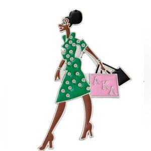 Chic Charm:AKA Sorority Glam Gal Shopping Brooch
